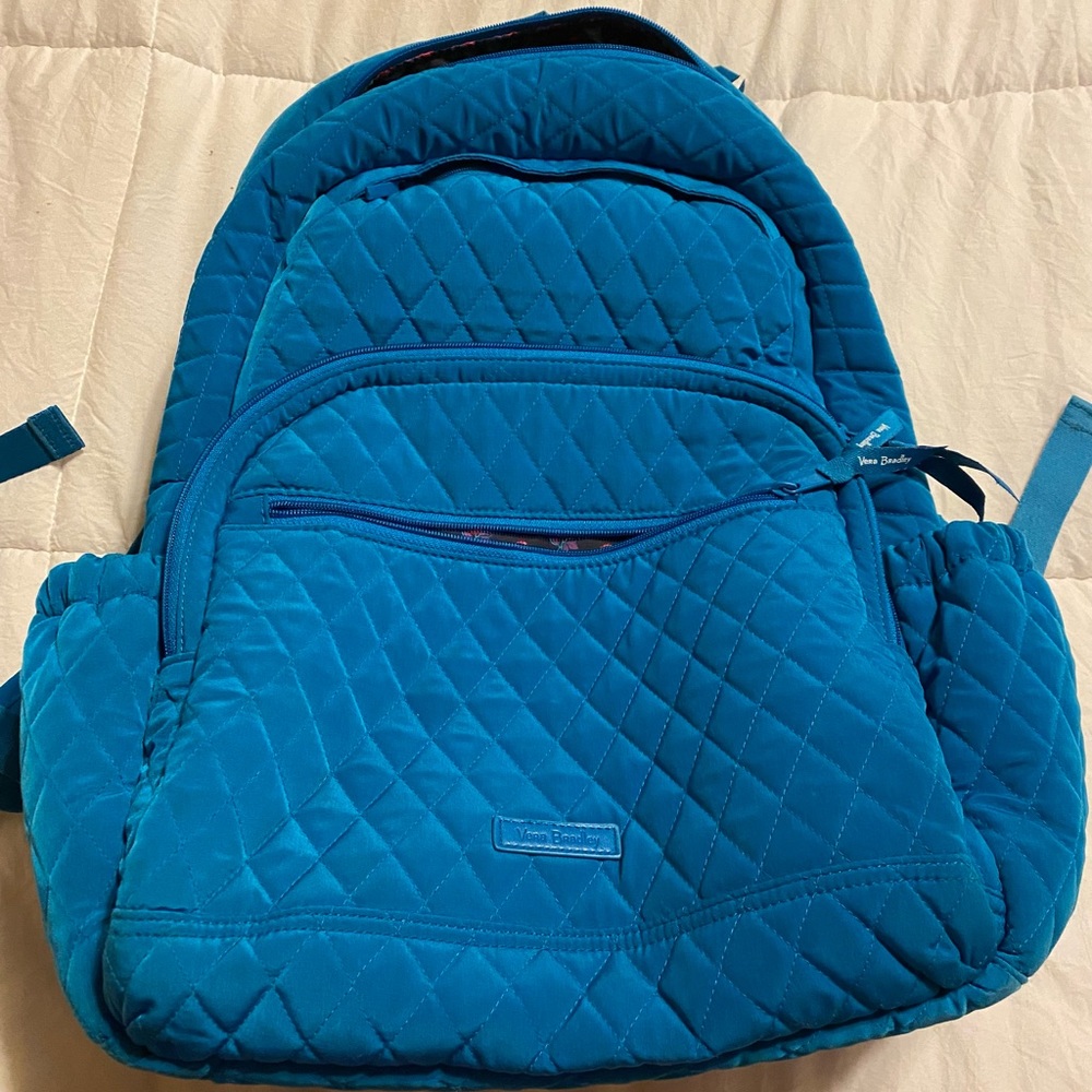 Vera Bradley XL Campus Backpack Blue